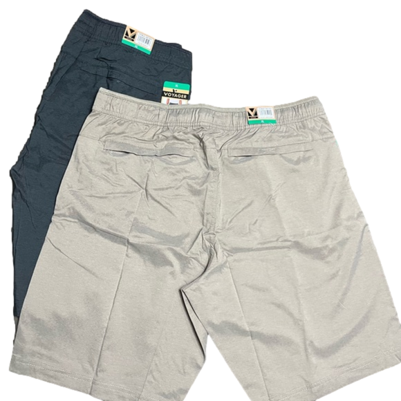 Voyager Men’s Performance Active Golf 2 Shorts XL 38/40 Black & Khaki NEW - Picture 3 of 8